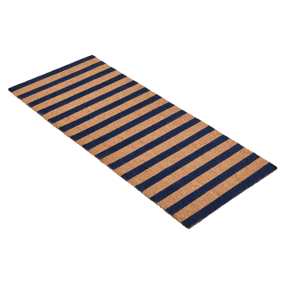 Striped Doormat 24x57 - Navy with Natural