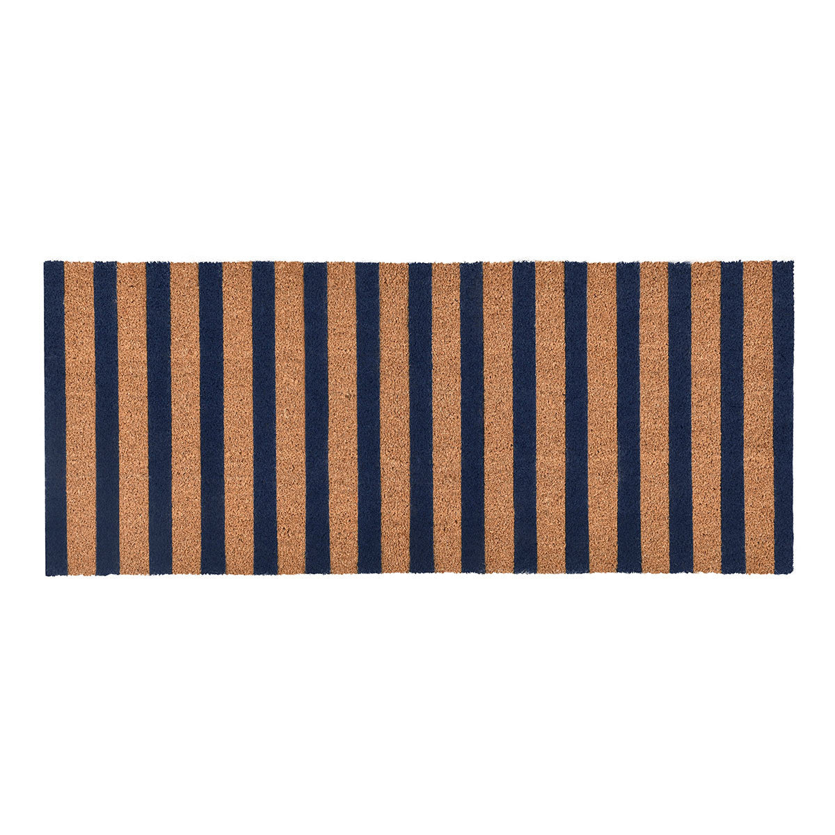 Striped Doormat 24x57 - Navy with Natural