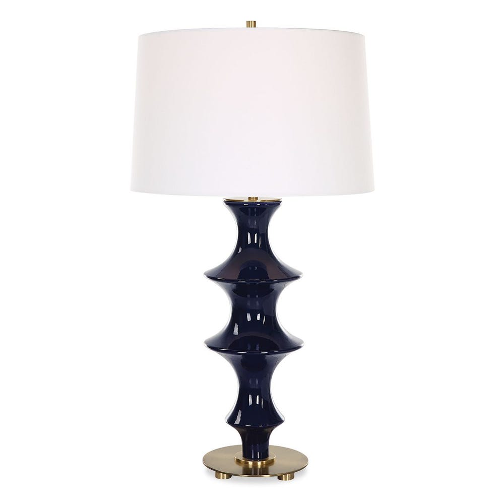Uttermost Coil Sculpted Blue Table Lamp