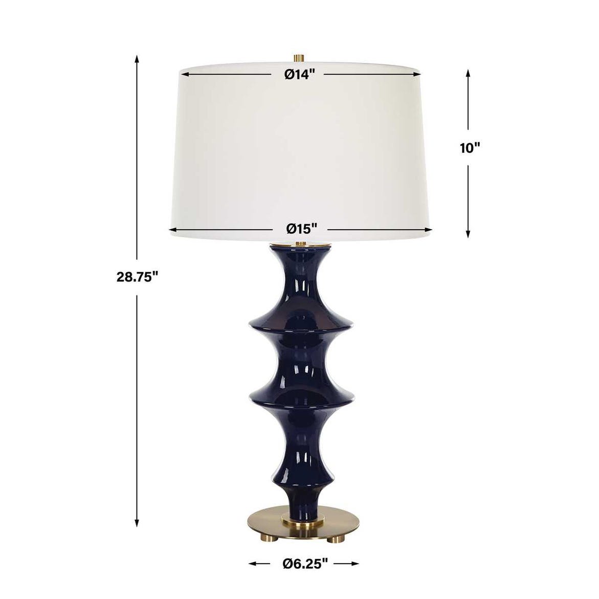 Uttermost Coil Sculpted Blue Table Lamp