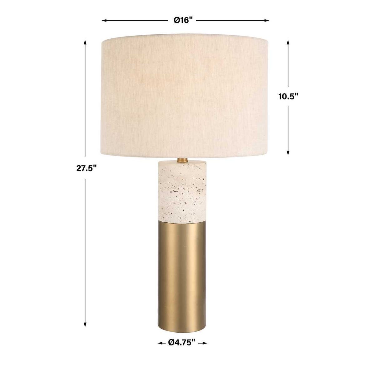 Uttermost Gravitas Elegant Brass & Stone Lamp