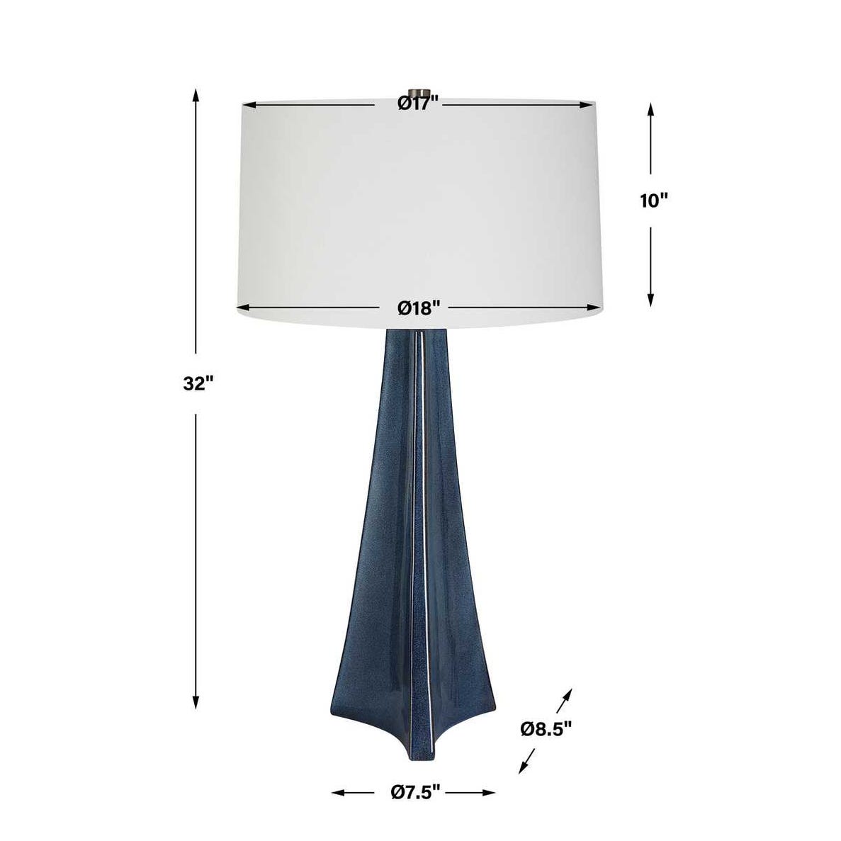 Uttermost Teramo Scalloped Ceramic Table Lamp