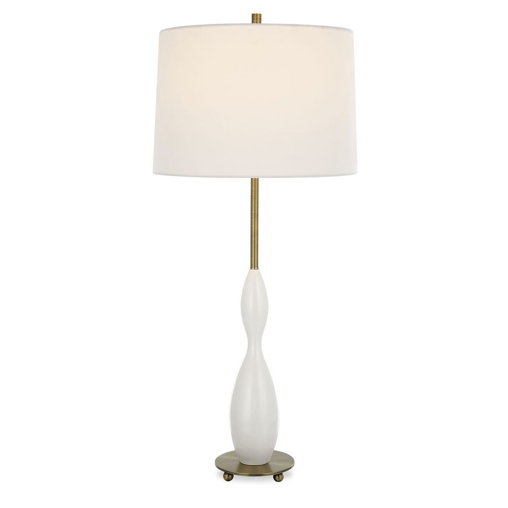 Uttermost Annora Glossy White Table Lamp
