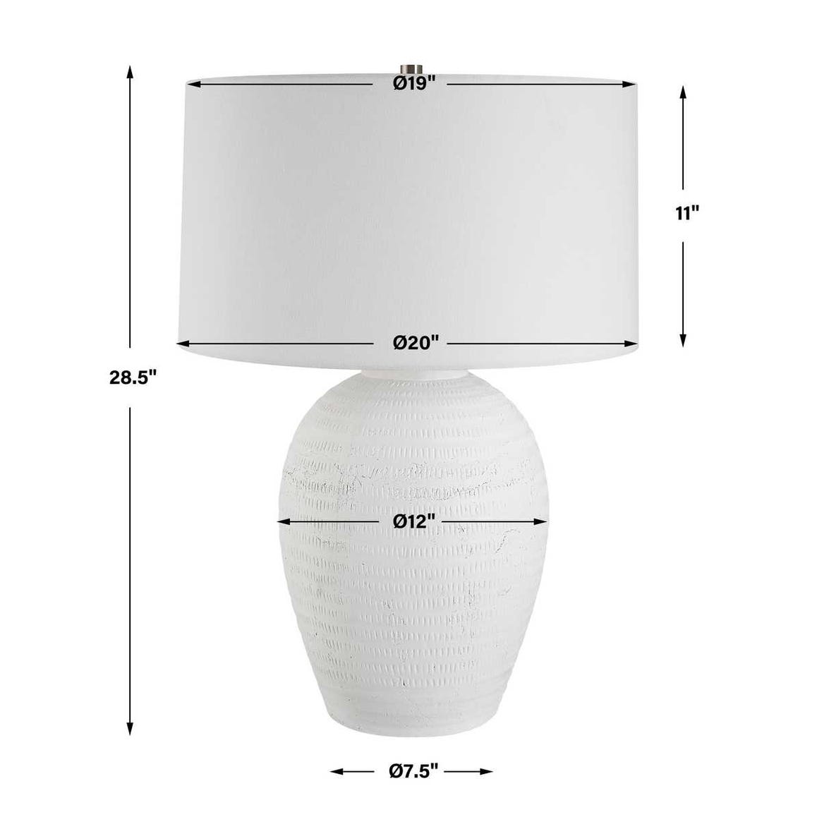 Uttermost Reyna Chalk White Table Lamp