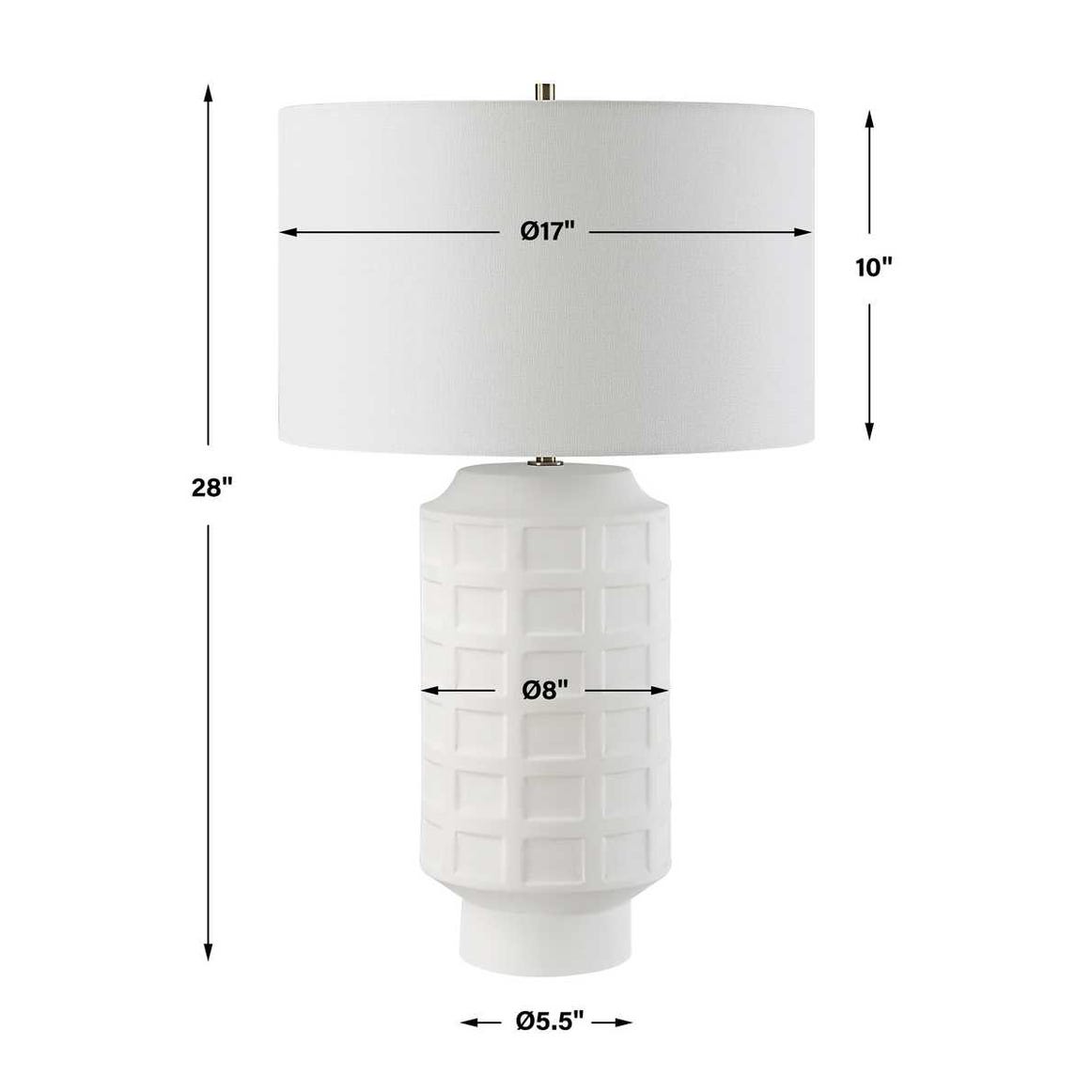 Uttermost Window Pane White Table Lamp