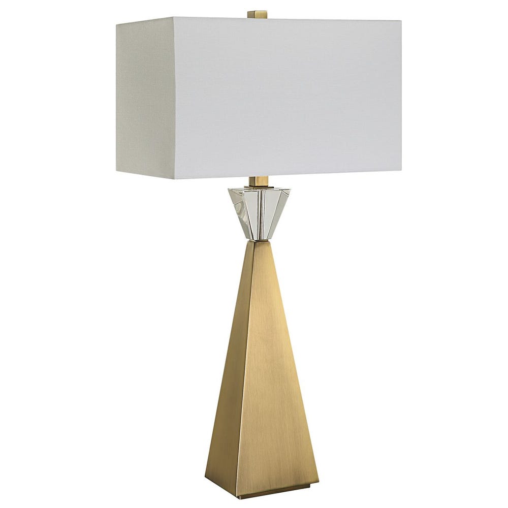 Uttermost Arete Modern Brass Table Lamp