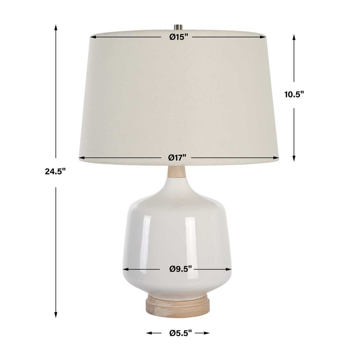 Uttermost Opal Gloss White Table Lamp