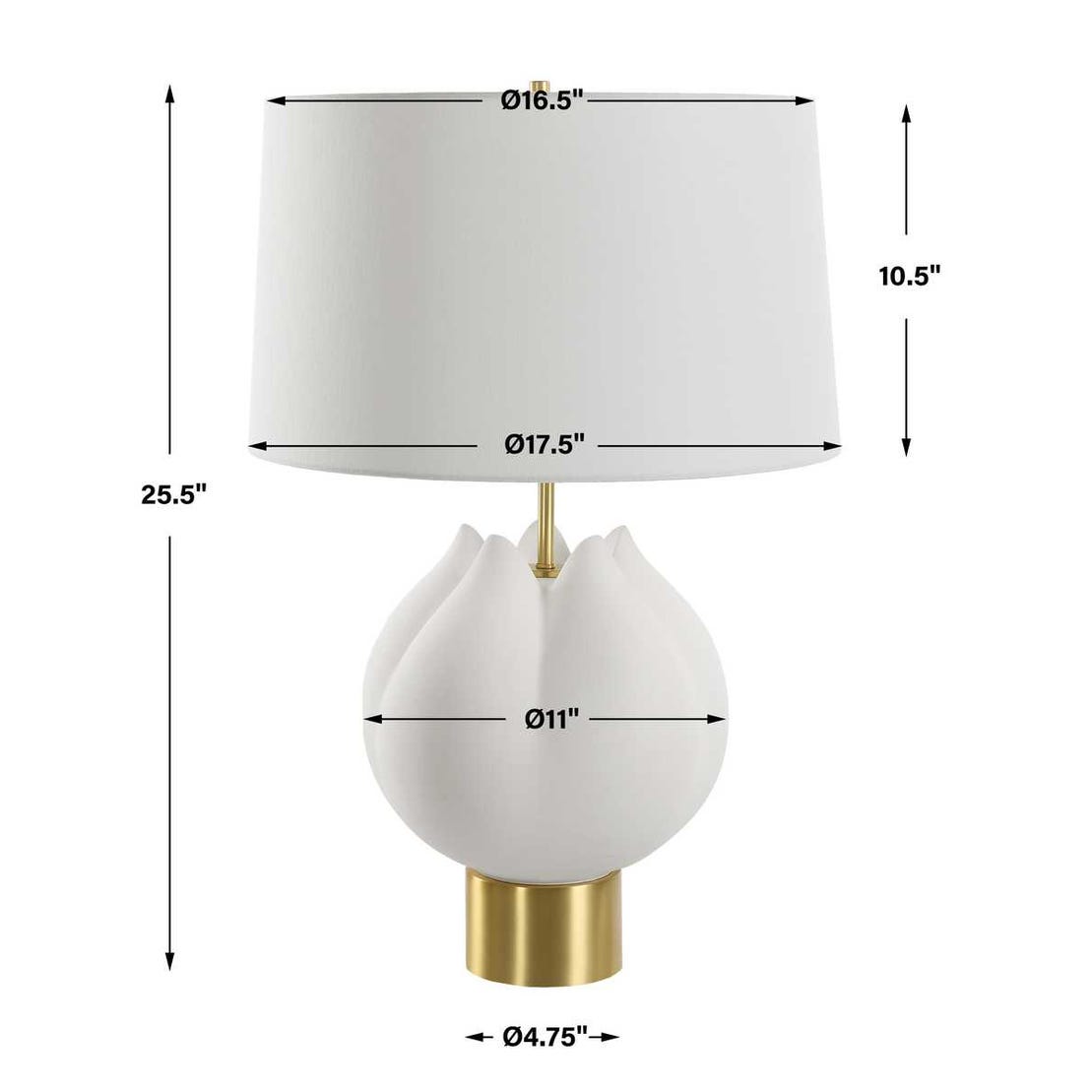 Uttermost In Bloom White Table Lamp