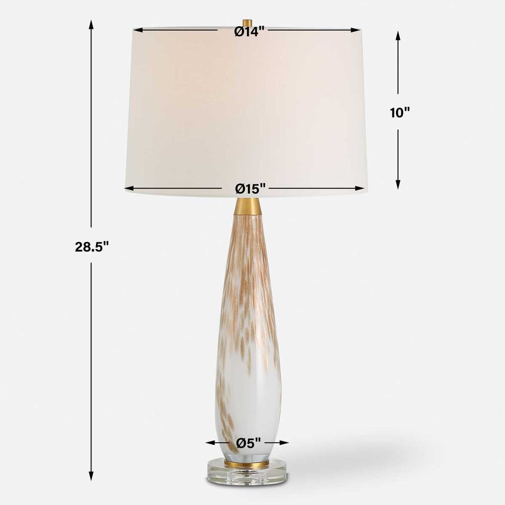 Uttermost Lyra White & Gold Table Lamp