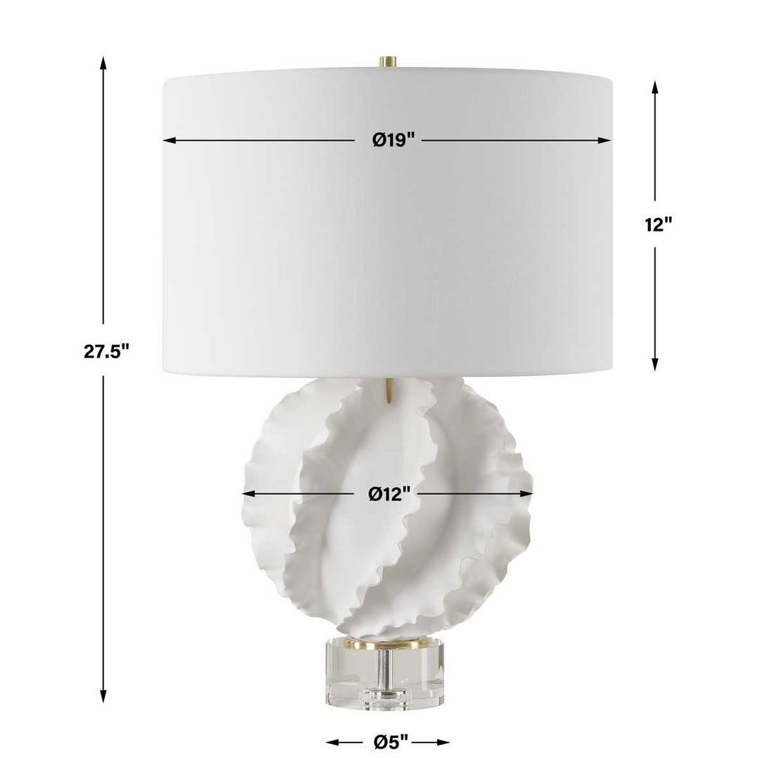 Uttermost Saylor White Table Lamp