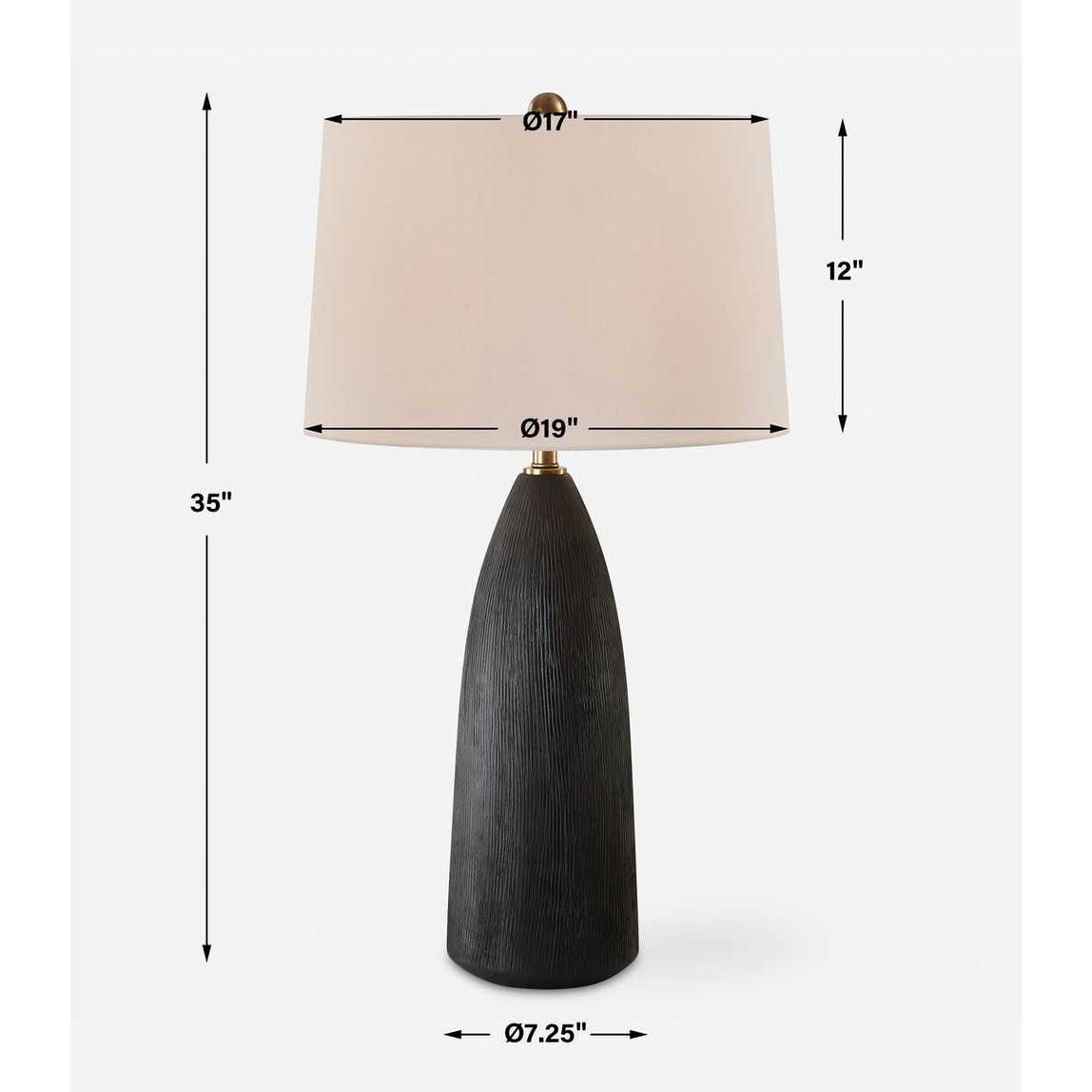Uttermost Jett Black Table Lamp