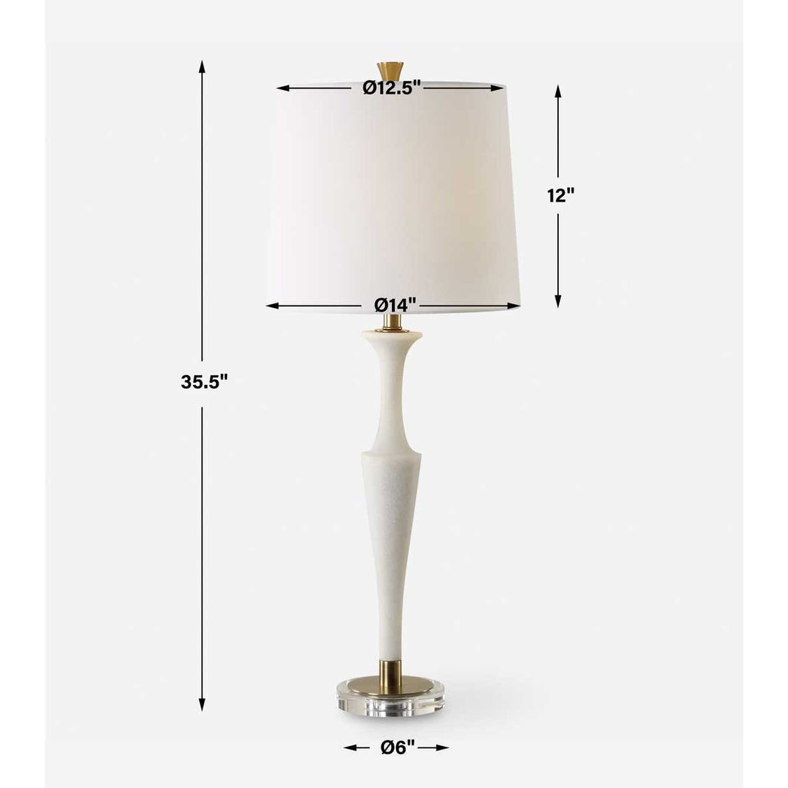 Uttermost Colette White Stone Table Lamp