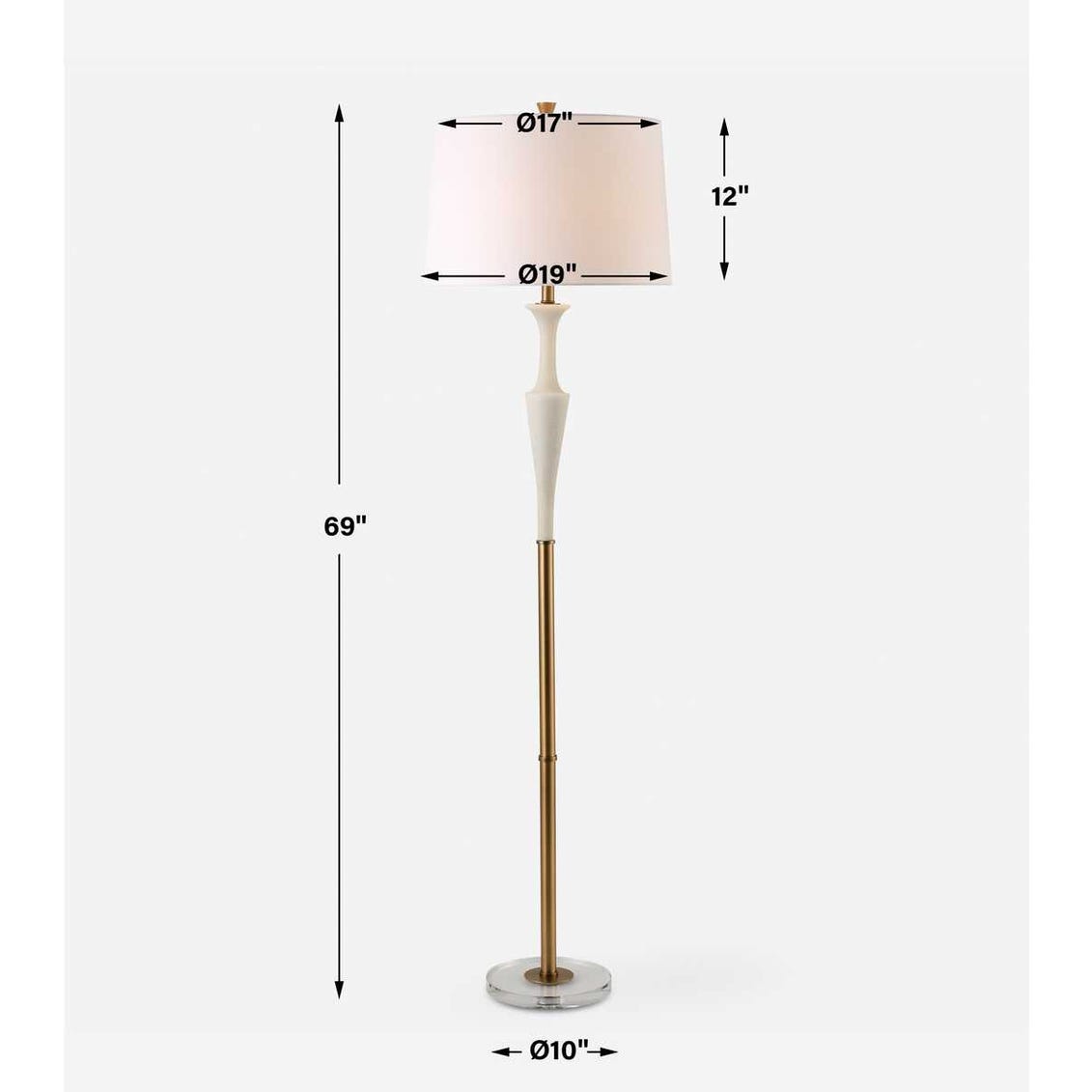 Uttermost Colette White Stone Floor Lamp