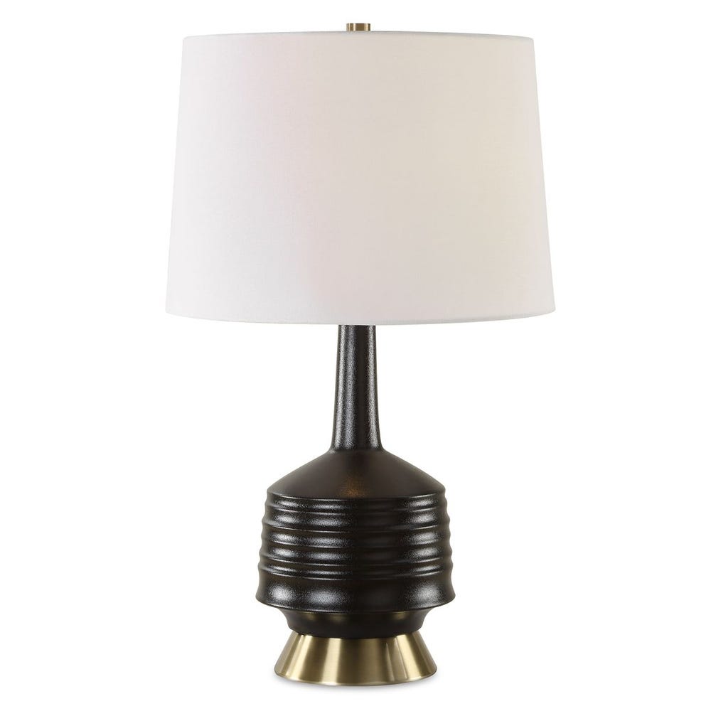 Uttermost Foster Black Glaze Table Lamp