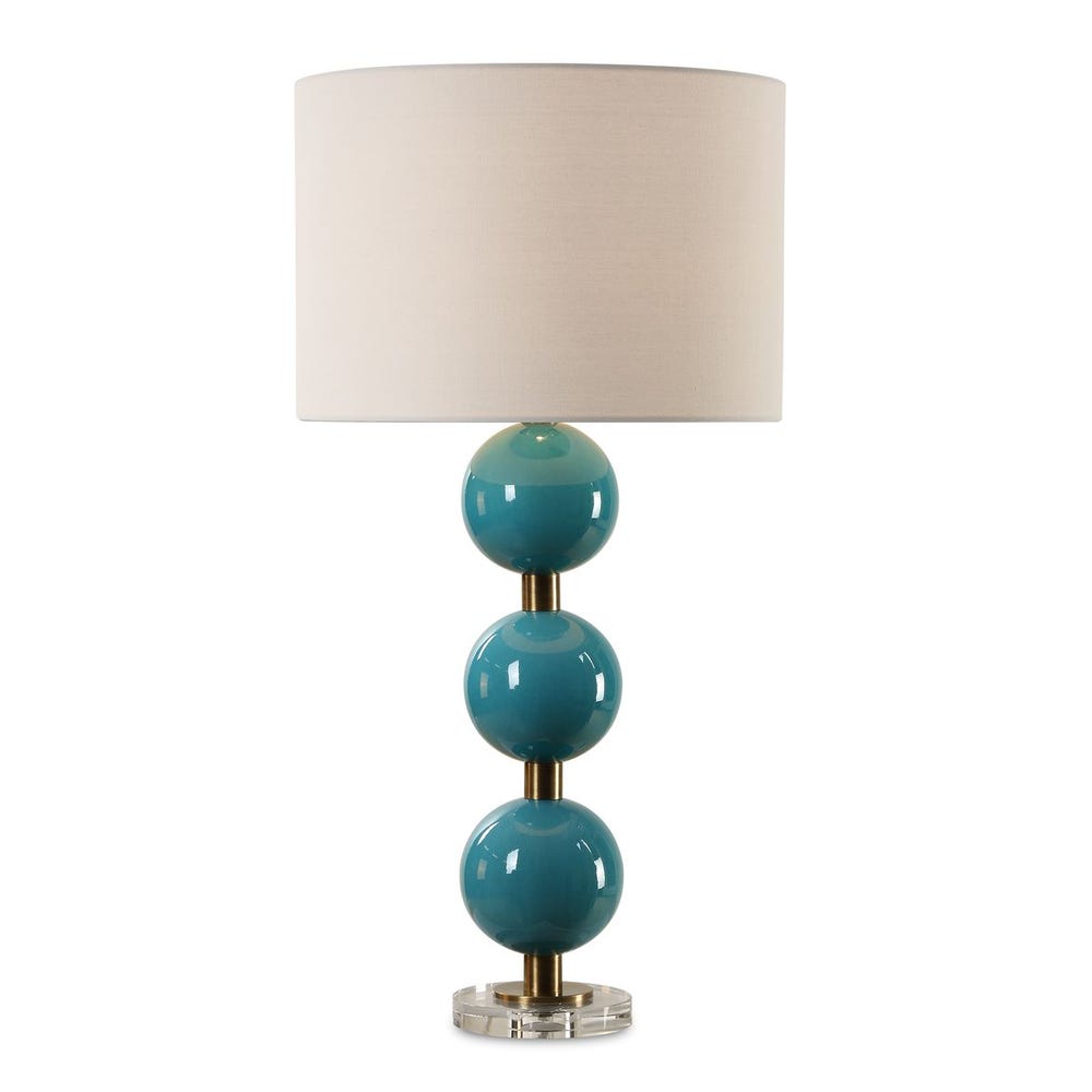 Uttermost Palawan Blue Glaze Table Lamp