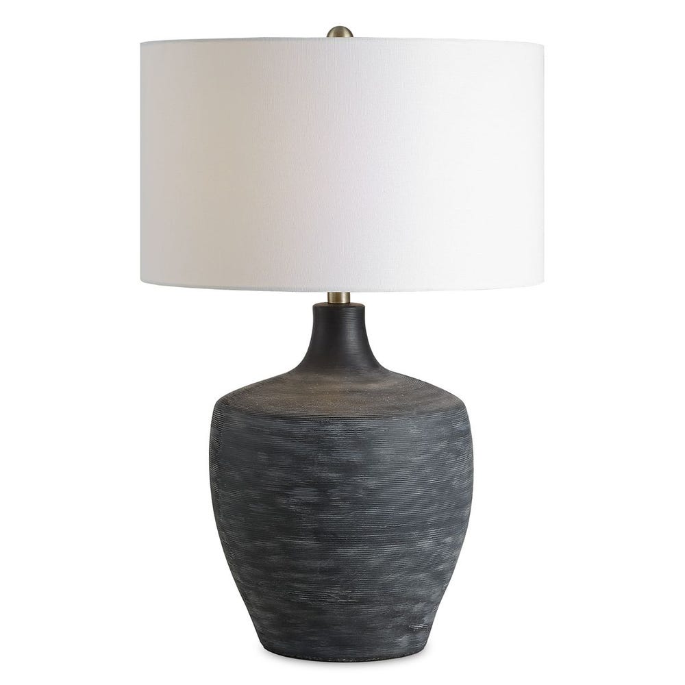 Uttermost Graphite Ribbed Table Lamp