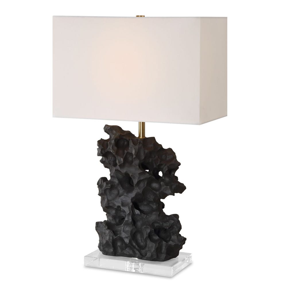 Uttermost Basalt Black Stone Table Lamp