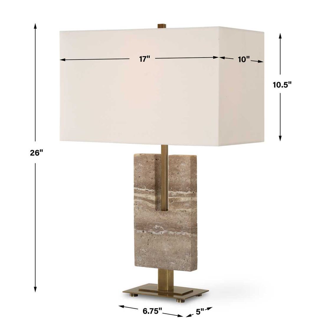Uttermost Turning Point Travertine Table Lamp
