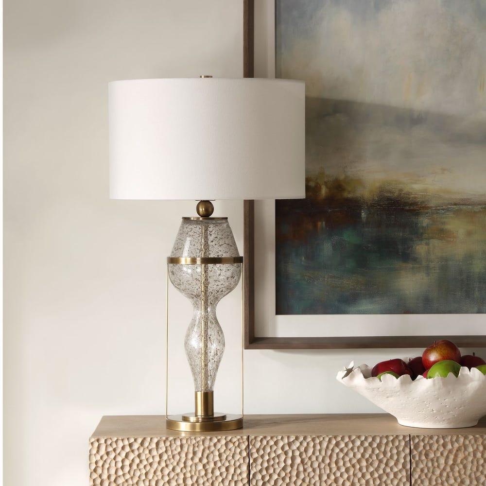 Uttermost Out Of Time Seeded Glass Table Lamp