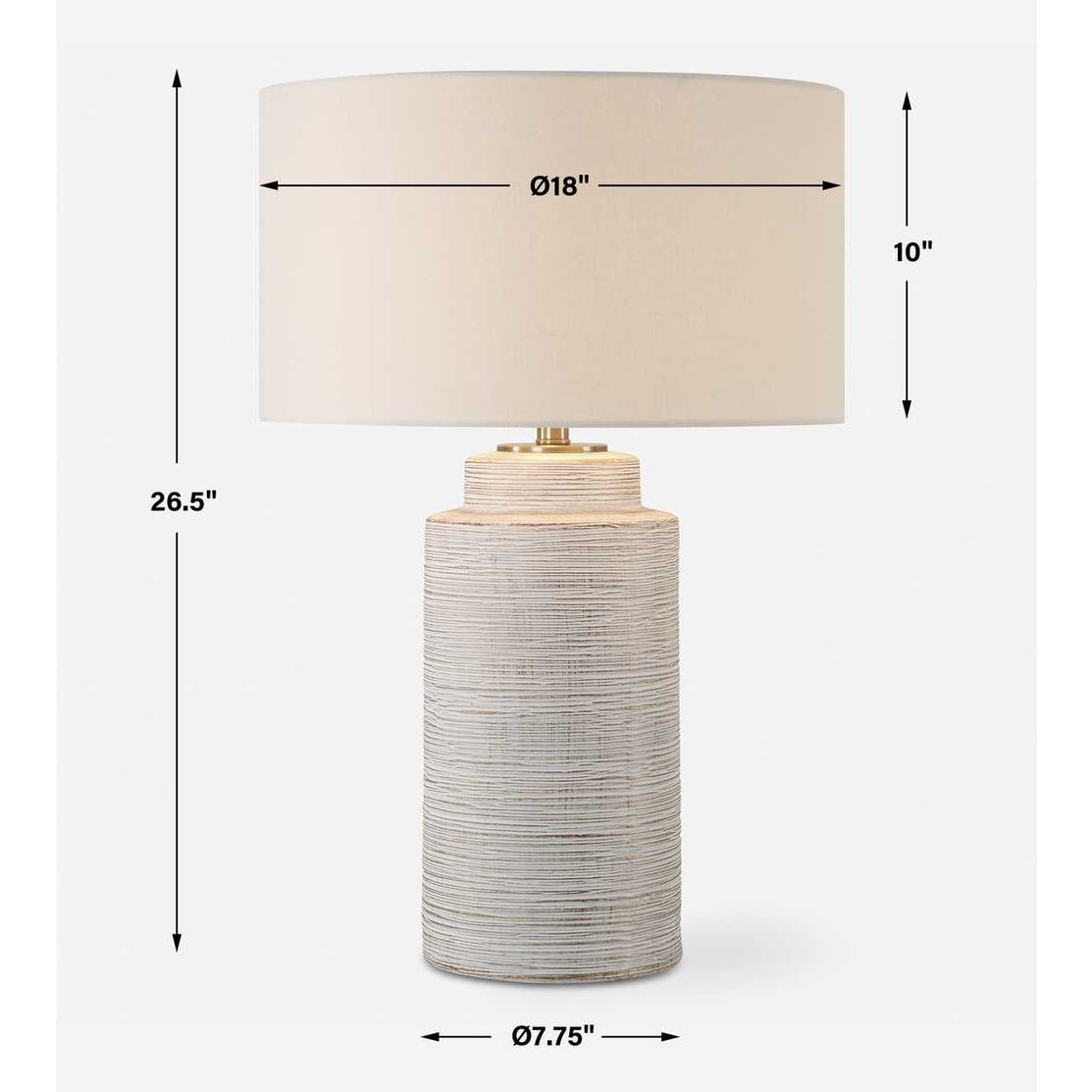 Uttermost Crimp Ribbed Table Lamp