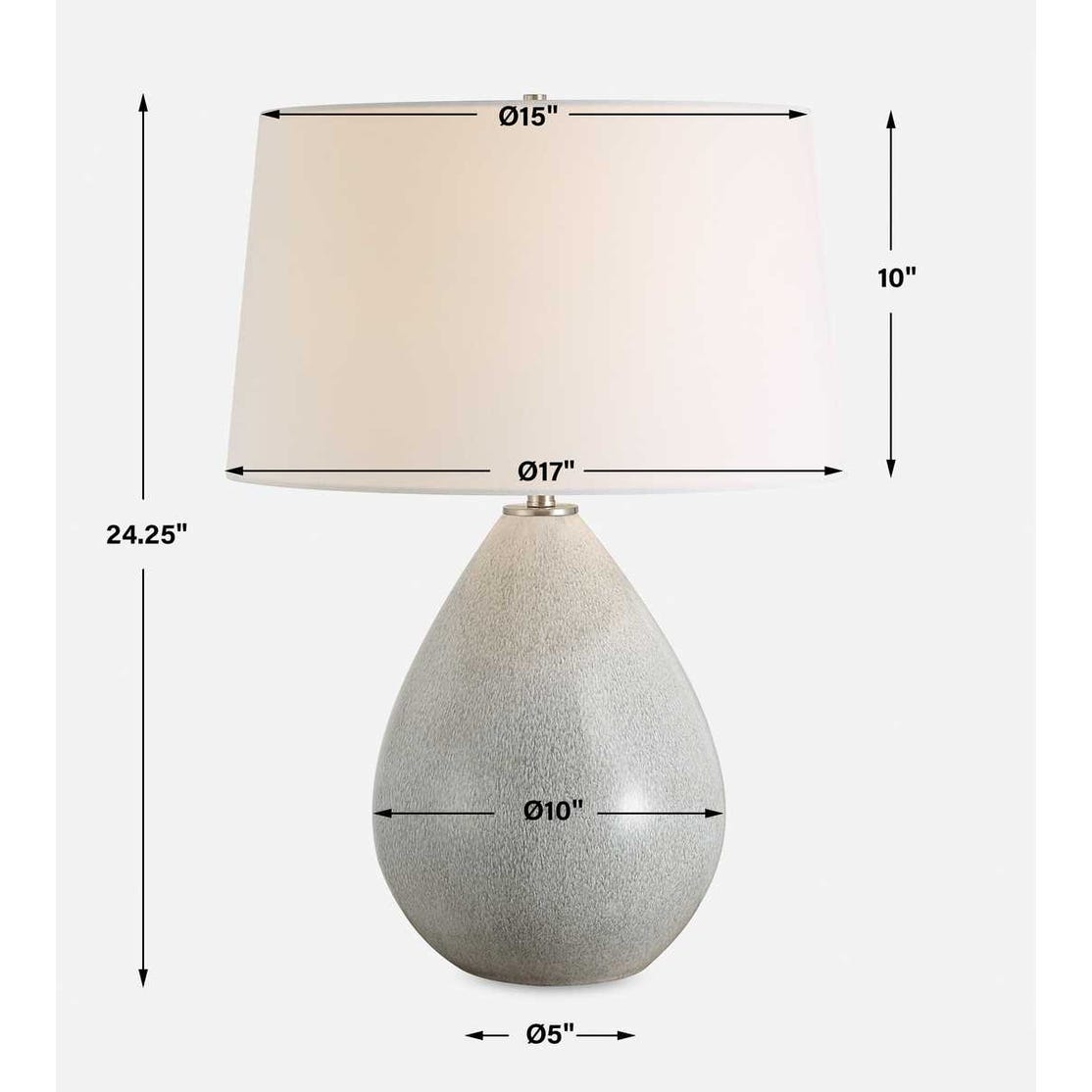 Uttermost Moray Gray Glaze Table Lamp