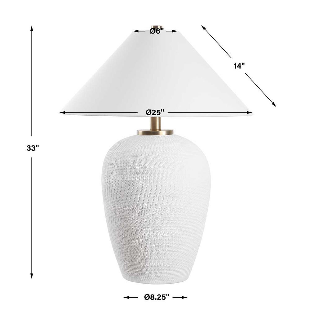 Uttermost Merriton Matt White Table Lamp by Uttermost