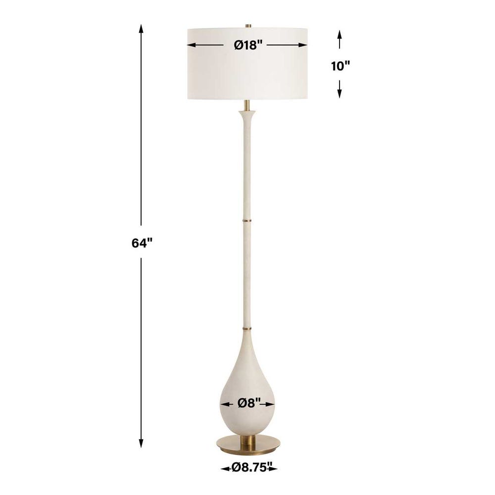 Uttermost Dewdrop Ivory Floor Lamp