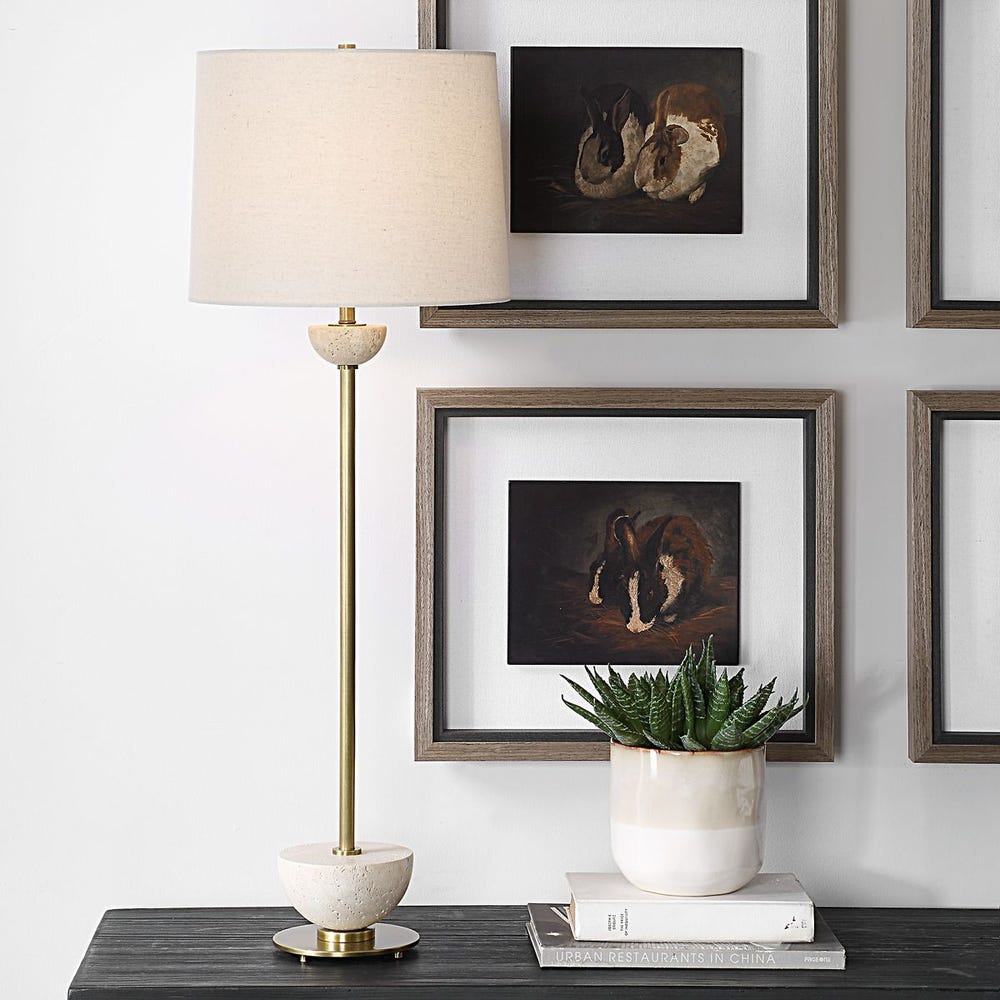 Uttermost Hemisphere Brass Buffet Lamp