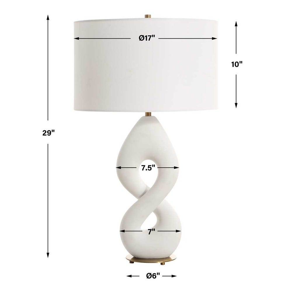 Uttermost Meridian Ivory Stone Table Lamp by Uttermost