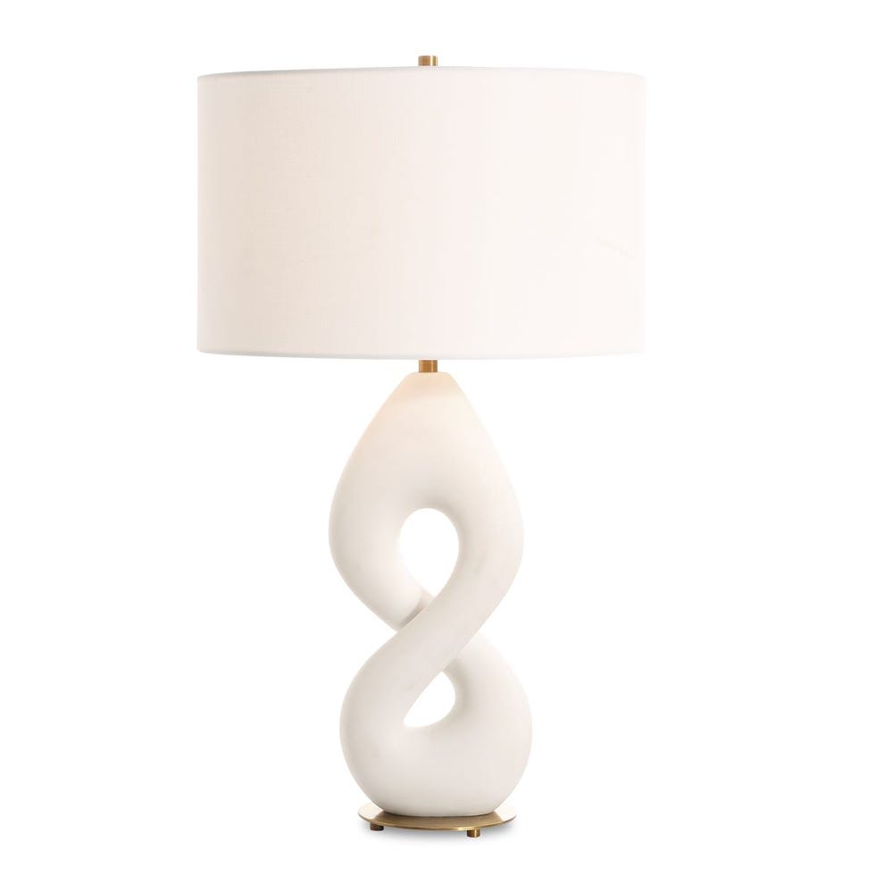 Uttermost Meridian Ivory Stone Table Lamp by Uttermost