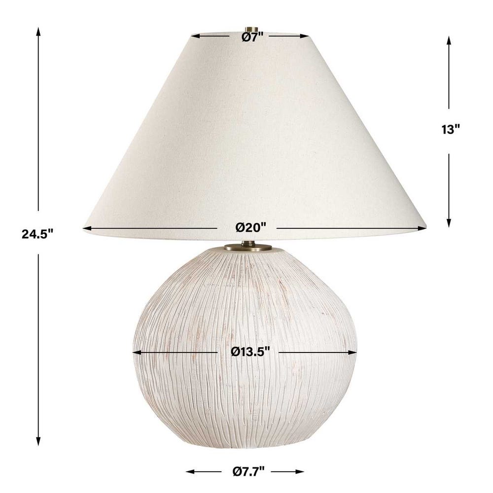 Uttermost Meryl Aged White Table Lamp by Uttermost