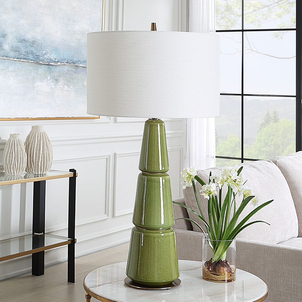 Uttermost Mendell Moss Green Table Lamp