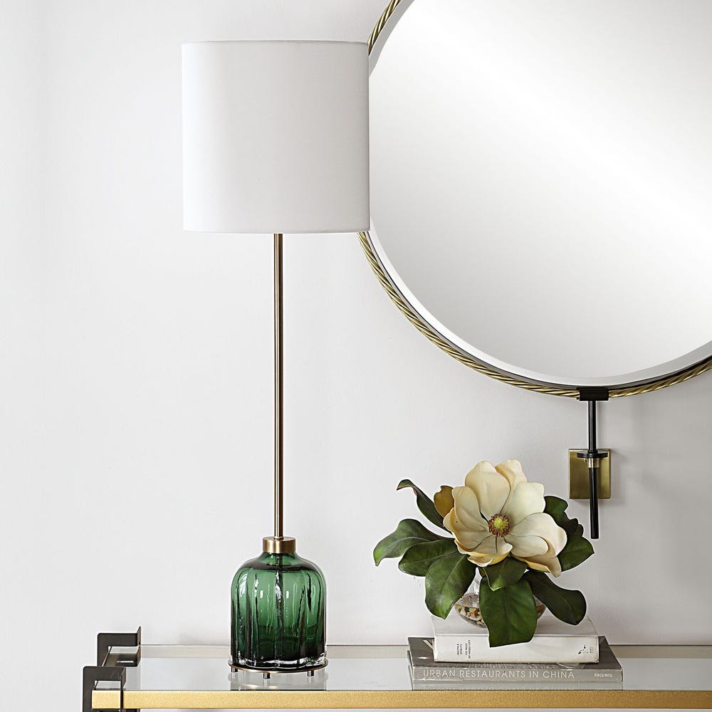 Uttermost Lois Green Glass Buffet Lamp