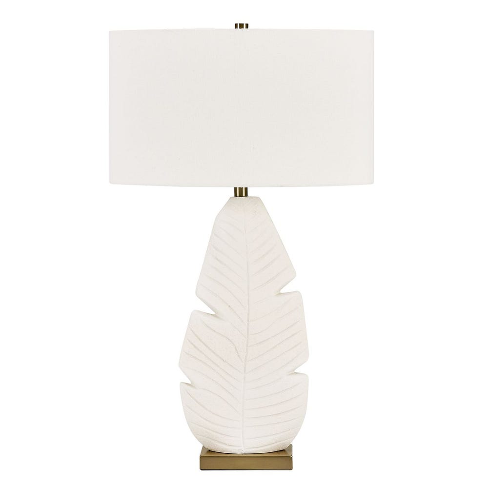 Uttermost Palm Leaf White Table Lamp