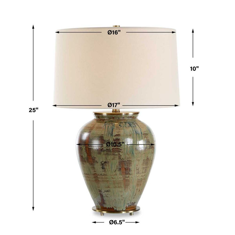 Uttermost Olisa Brown Green Table Lamp
