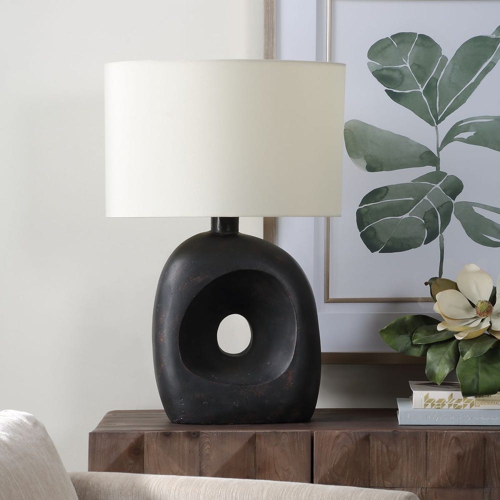 Uttermost Peephole Outdoor Bronze Table Lamp