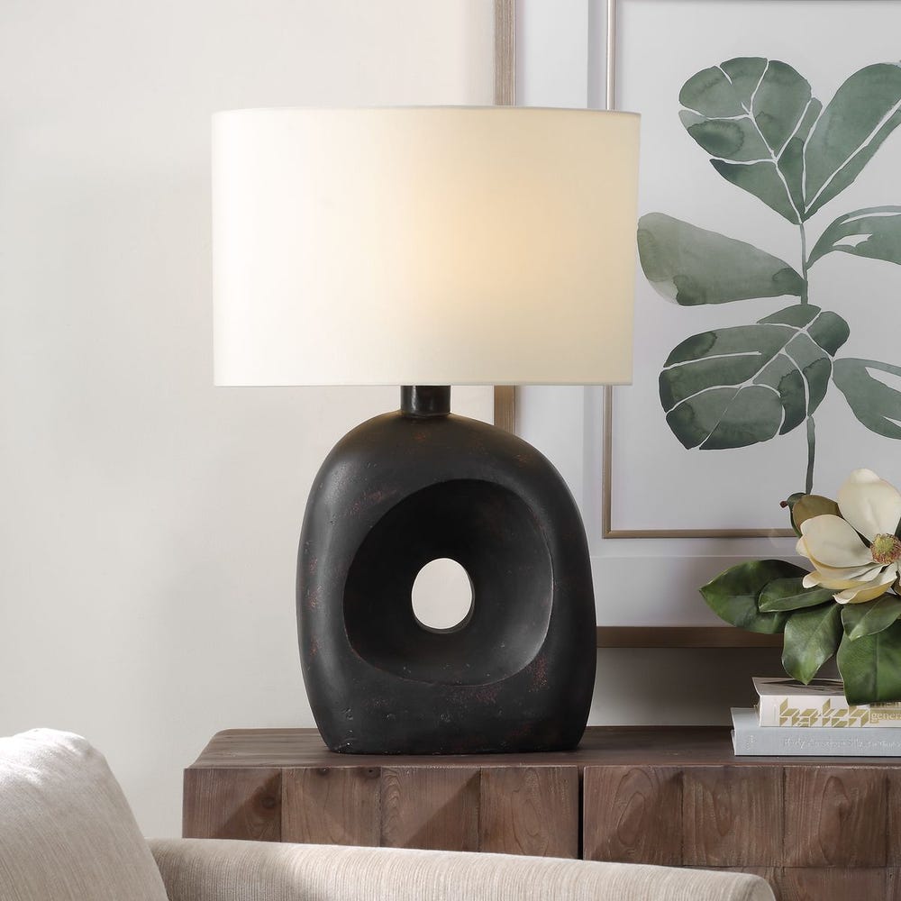Uttermost Peephole Outdoor Bronze Table Lamp