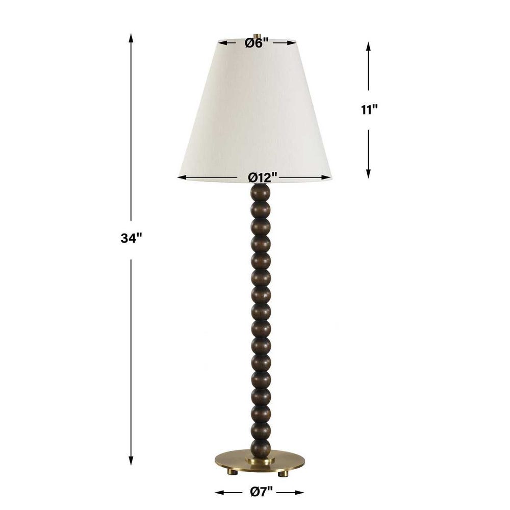 Uttermost Gallus Wood Spheres Table Lamp
