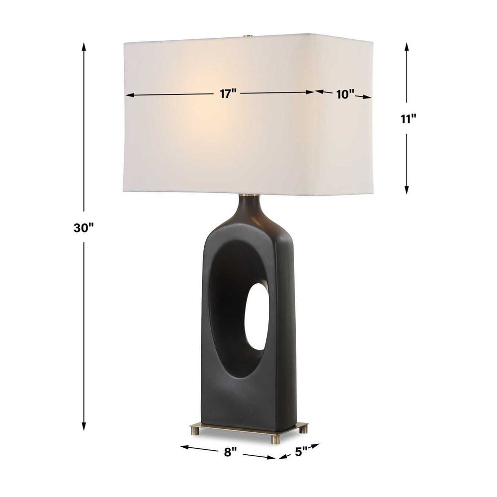 Uttermost Void Matte Black Table Lamp