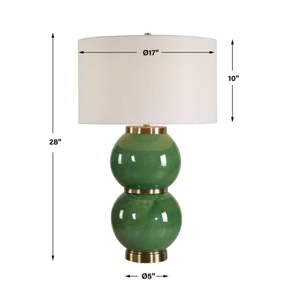 Uttermost Banner Green Spheres Table Lamp