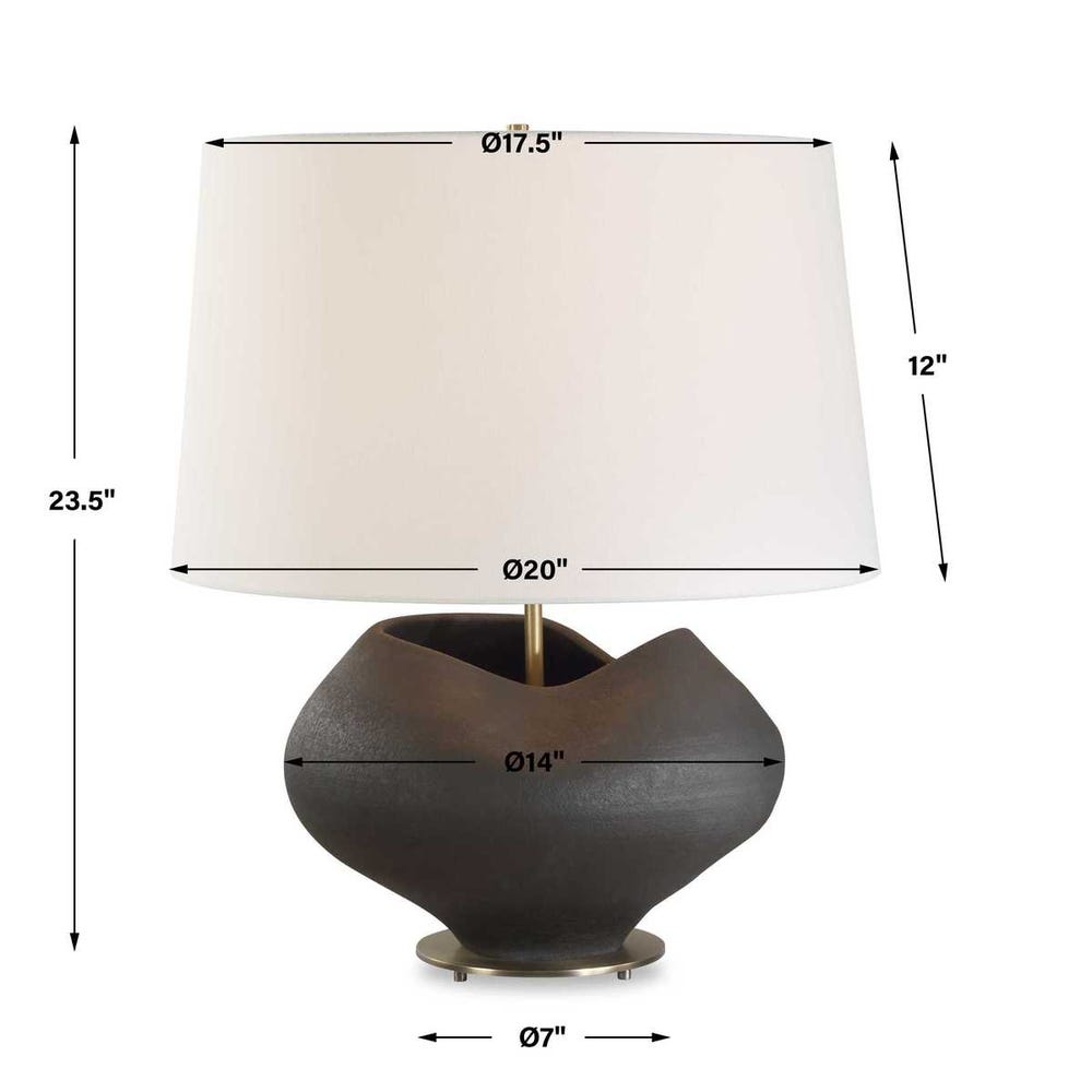 Uttermost Nocturne Aged Black Table Lamp