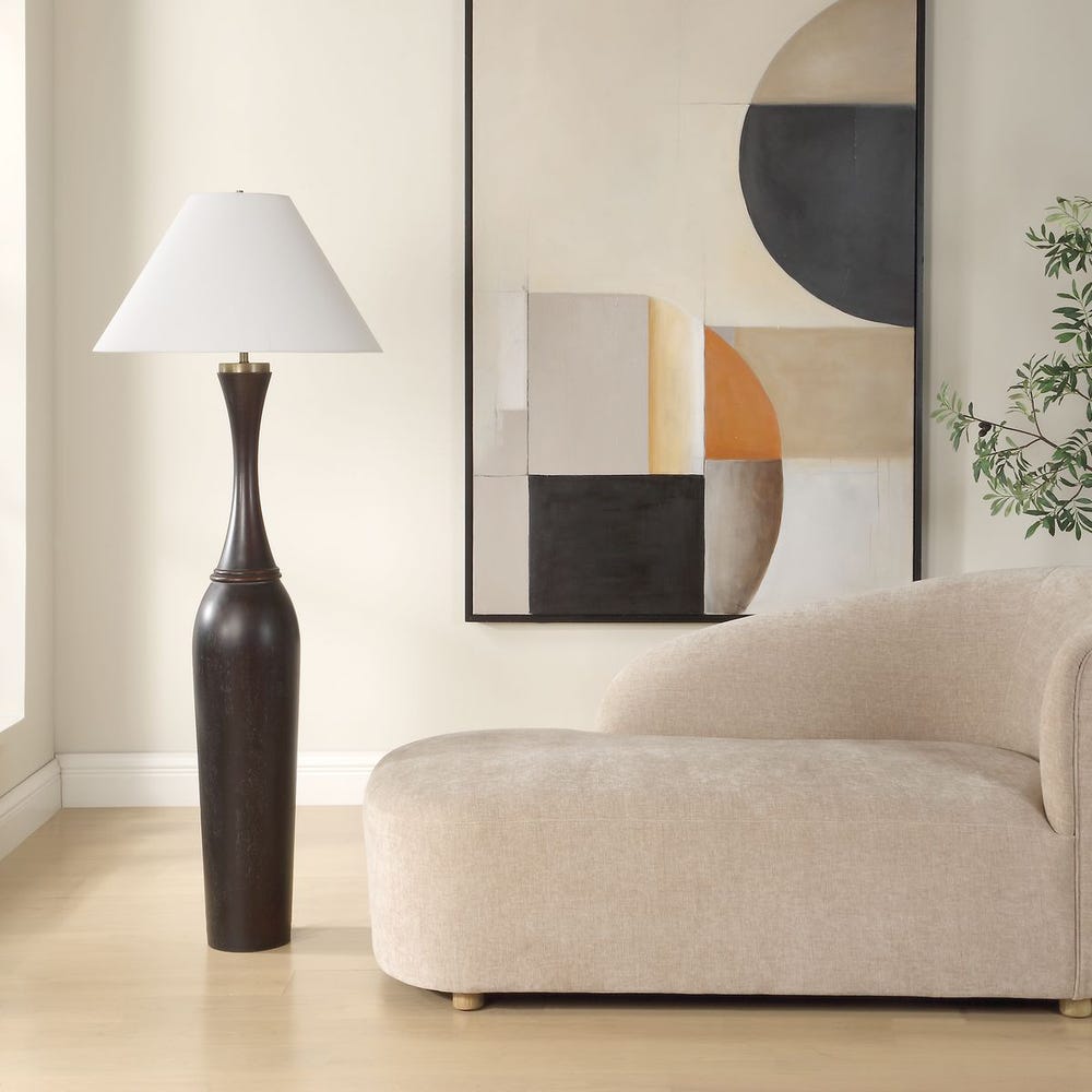 Uttermost Pravin Dark Wood Floor Lamp