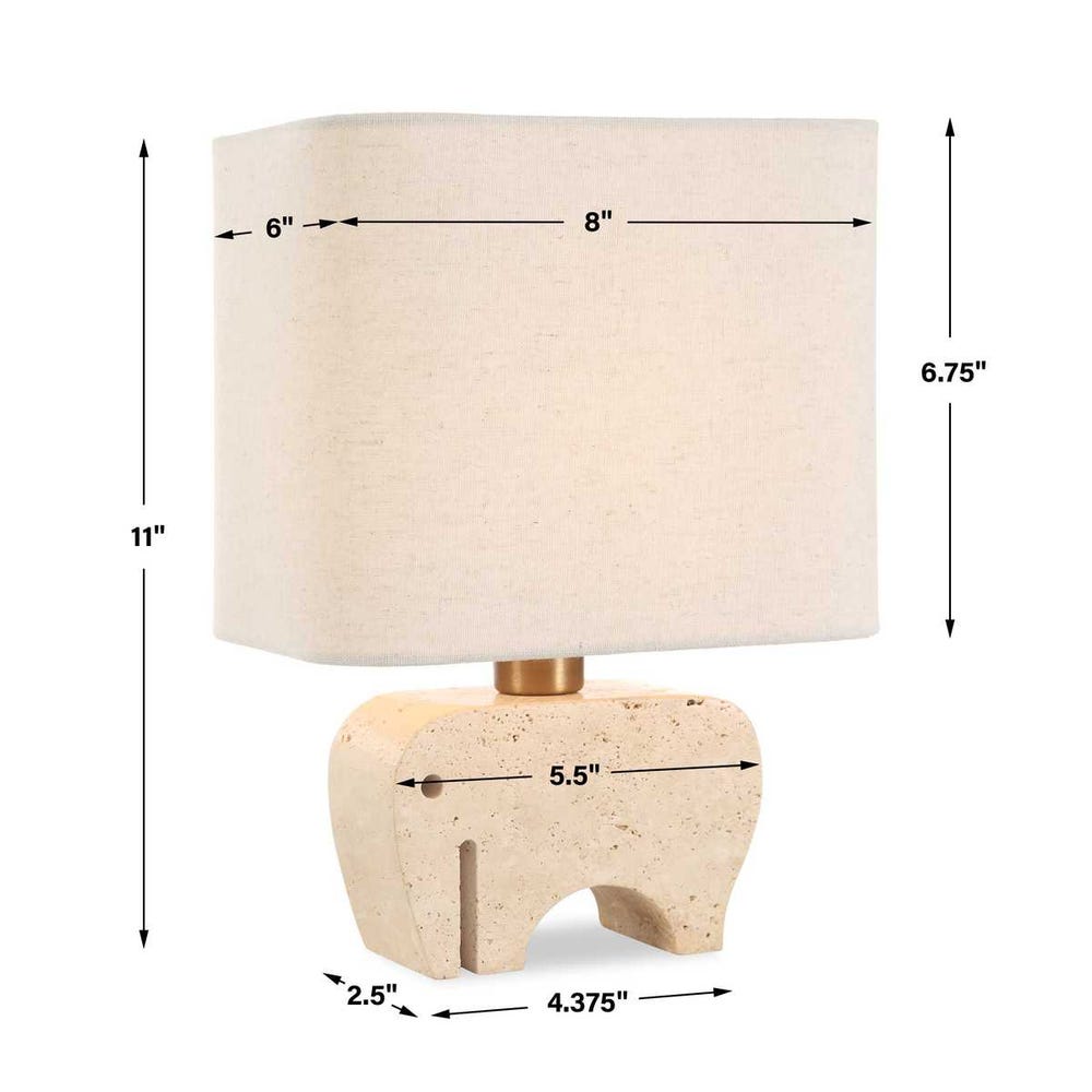 Uttermost Tusk Travertine Accent Lamp