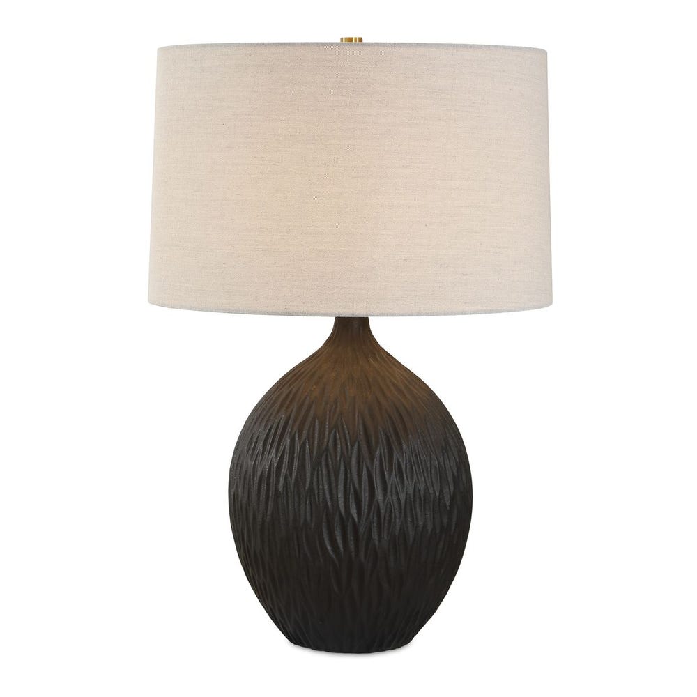 Uttermost Levee Satin Black Table Lamp