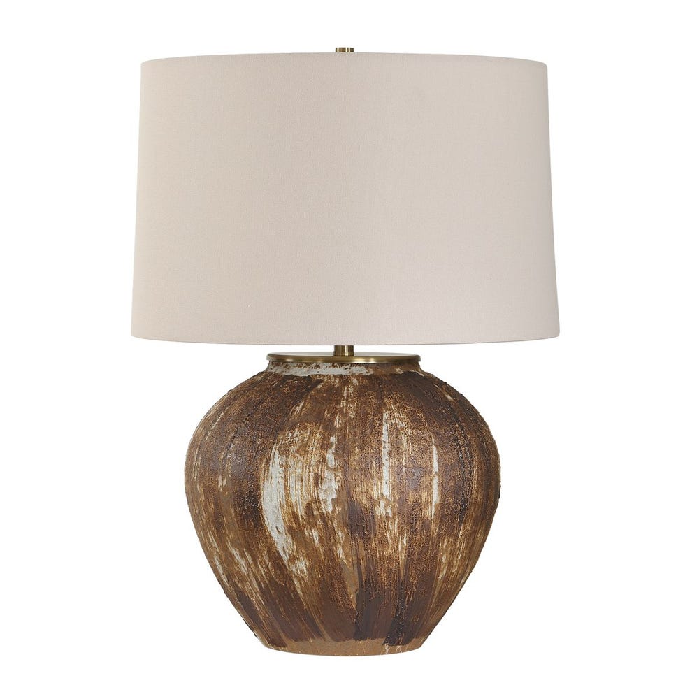 Uttermost McKinley 16" Textured Brown Table Lamp