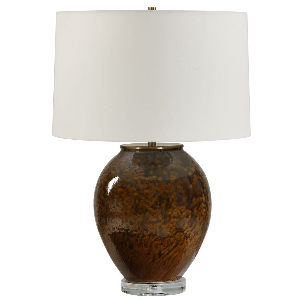 Uttermost Rye Glazed Brown Table Lamp
