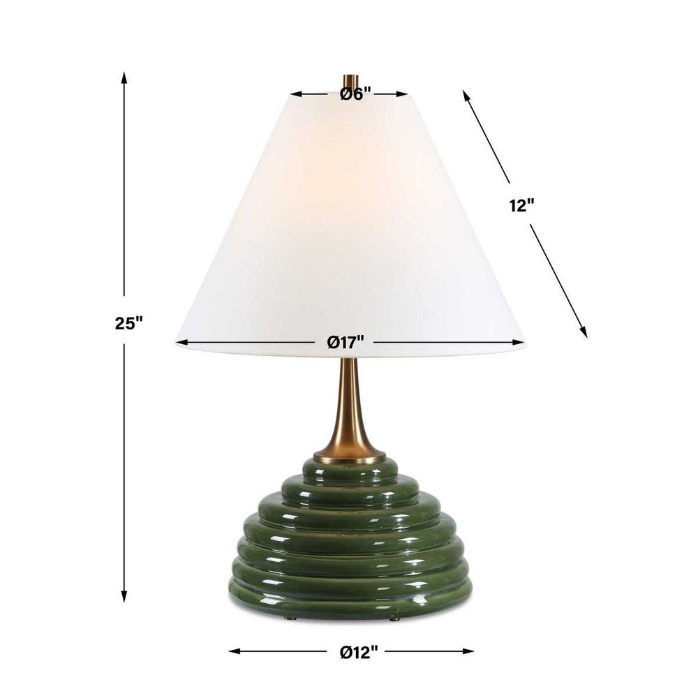 Uttermost McKay Dark Green Table Lamp
