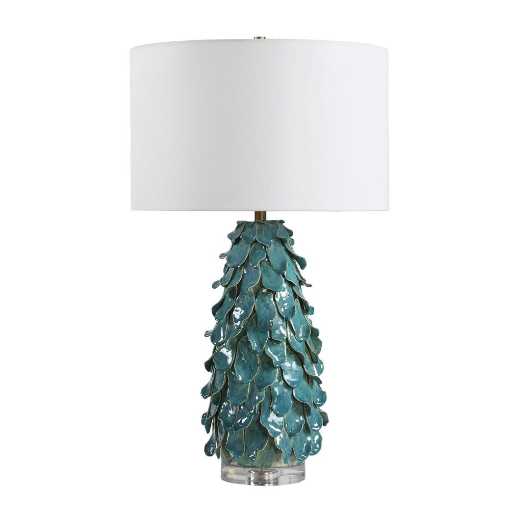 Uttermost Mina Teal Blue Table Lamp