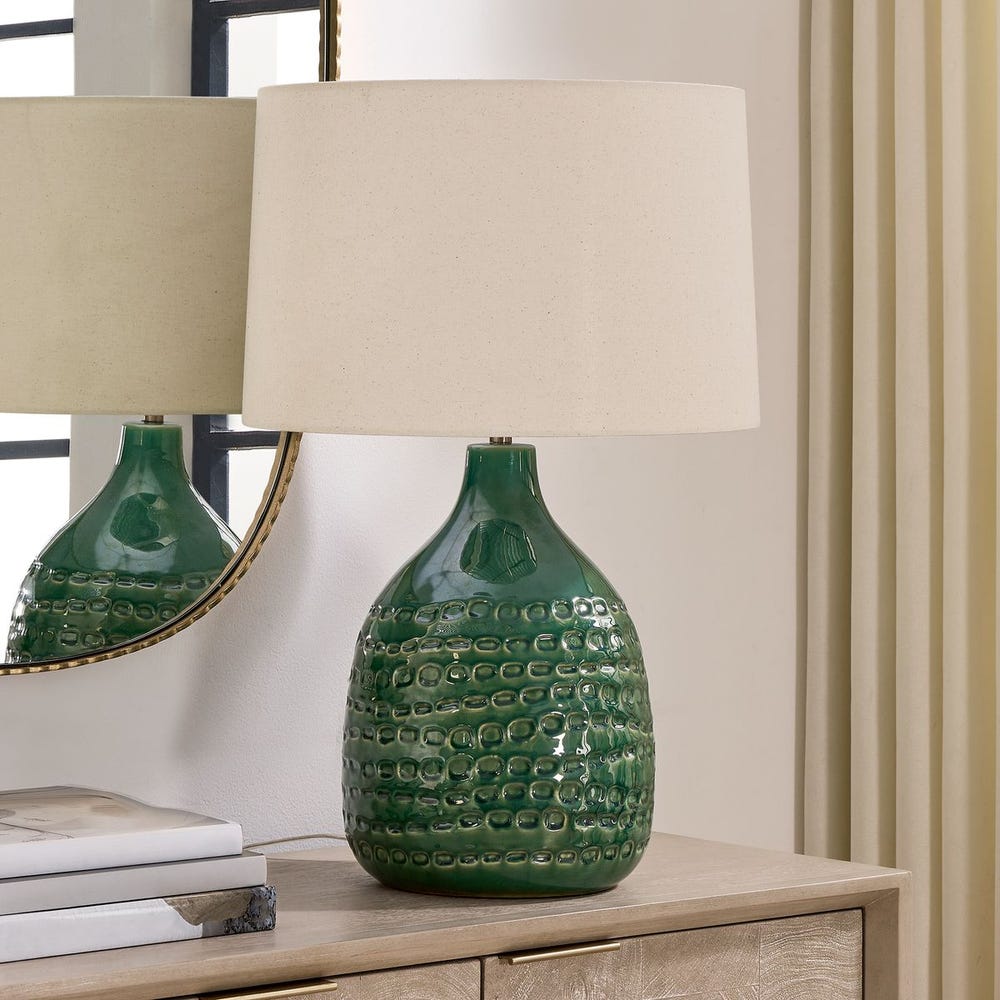 Uttermost Breya Green Glaze Table Lamp