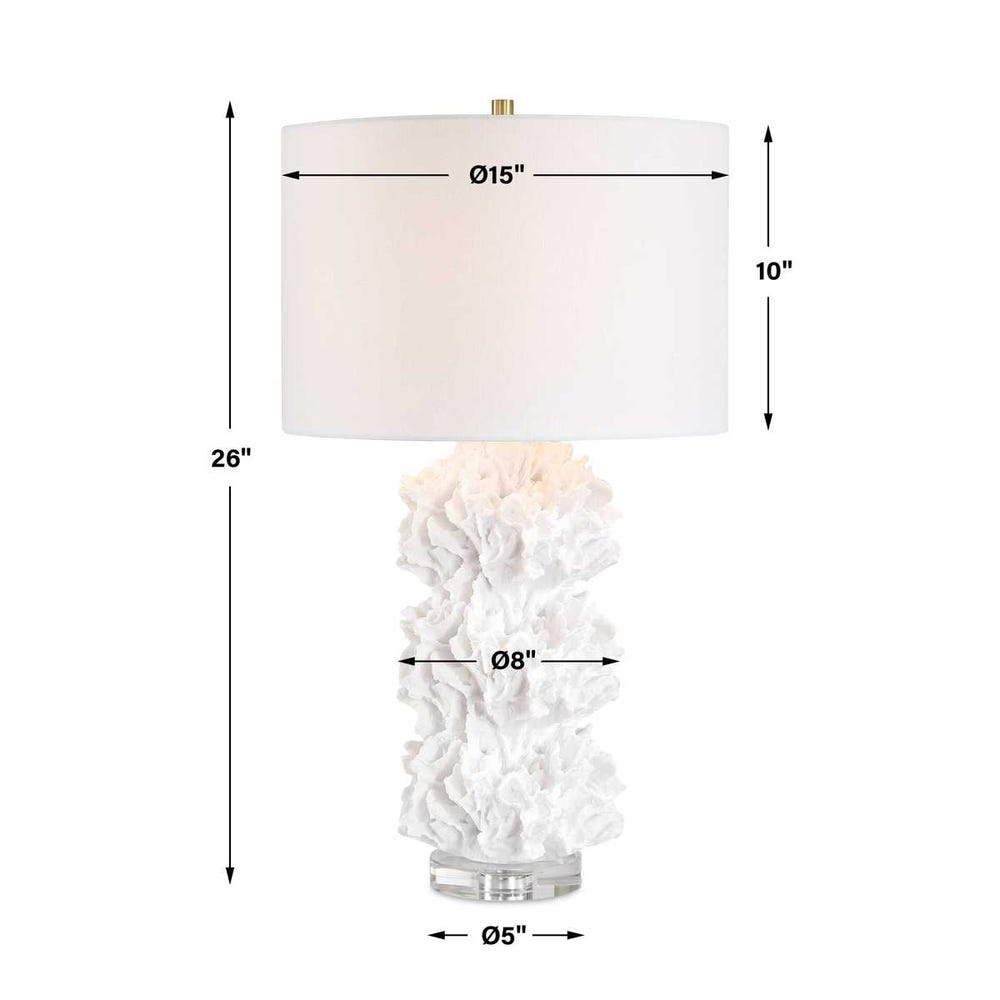 Uttermost Cambre White Coral Table Lamp